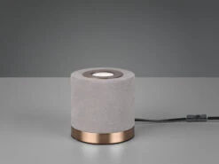 Reality Leuchten Tischleuchte JUDY Samt Grau/Messing Retro Style - Ø 11cm, Höhe 11cm 11 Reality Leuchten Tischleuchte JUDY Samt Grau/Messing Retro Style - Ø 11cm, Höhe 11cm -Globo Store tischleuchte judy samt grau messing retro style 11 2