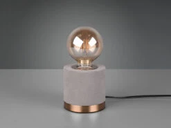 Reality Leuchten Tischleuchte JUDY Samt Grau/Messing Retro Style - Ø 11cm, Höhe 11cm 14 Reality Leuchten Tischleuchte JUDY Samt Grau/Messing Retro Style - Ø 11cm, Höhe 11cm -Globo Store tischleuchte judy samt grau messing retro style 11 5