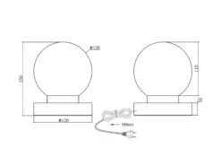 Reality Leuchten Tischleuchte PRINZ II, Glasschirm Orange Sockel Silber - Touchfunktion, Ø12cm -Globo Store tischleuchte prinz ii glasschirm orange sockel sil 4