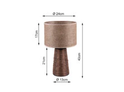 Reality Leuchten Tischleuchte STRAW Rattanfuß & Drahtgeflecht Lampenschirm Braun, 40cm 12 Reality Leuchten Tischleuchte STRAW Rattanfuß & Drahtgeflecht Lampenschirm Braun, 40cm -Globo Store tischleuchte straw rattanfuss drahtgeflecht lampen 4