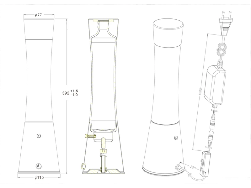 Reality Leuchten Trendige 90er Jahre Säulen Lavalampe Magma In Kupfer, Höhe 39cm Ø11cm 5 Reality Leuchten Trendige 90er Jahre Säulen Lavalampe Magma In Kupfer, Höhe 39cm Ø11cm – Bild 5