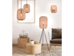 Trio Leuchten Tripod Stehlampe RUNA Korbleuchte Mit Sisal Geflecht Lampenschirm 35cm -Globo Store tripod stehlampe runa korbleuchte mit sisal geflec 5