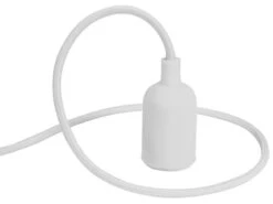 Vellight Universal Schnurpendel Textil Weiß Für Hängelampe E27 Max. 60W, Kabel 140cm -Globo Store universal schnurpendel textil weiss fuer haengelam 2