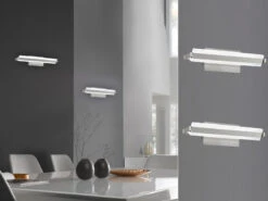 Fischer & Honsel Verstellbares LED Wandleuchtenset Je 35 Cm Mit Taster Für Dimmen Und Lichtfarbe