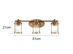 KICHLER Wandleuchte ASHLAND BAY In Messing Für Badezimmer & Wohnraum, Breite 61cm -Globo Store wandleuchte ashland bay in messing fuer badezimmer 8