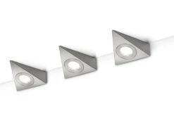 Trio Leuchten Wandleuchte ECCO Serie 2733 Inkl. 3×SMD 3W LED 200lm 3000K Nickel Matt 273370307