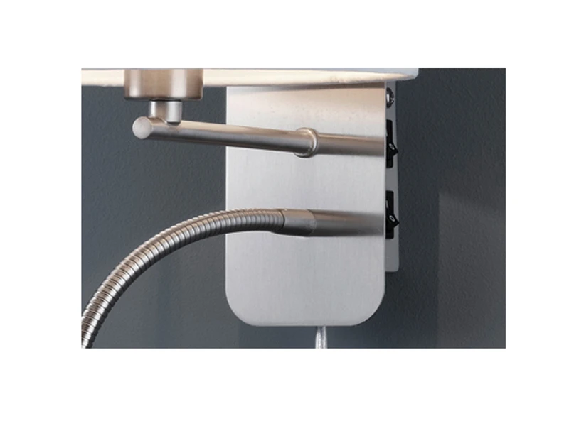 Trio Leuchten Wandleuchte HOTEL Mit LED Leselampe & Stecker, Stoffschirm Weiß Ø20cm 6 Trio Leuchten Wandleuchte HOTEL Mit LED Leselampe & Stecker, Stoffschirm Weiß Ø20cm – Bild 6