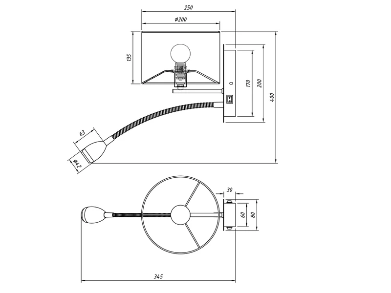 Trio Leuchten Wandleuchte HOTEL Mit LED Leselampe & Stecker, Stoffschirm Weiß Ø20cm 7 Trio Leuchten Wandleuchte HOTEL Mit LED Leselampe & Stecker, Stoffschirm Weiß Ø20cm – Bild 7