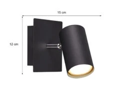 Trio Leuchten Wandleuchte MARLEY Aus Schwarz Mattem Metall Mit Schwenkbarem Spot, GU10-Sockel -Globo Store wandleuchte marley aus schwarz mattem metall mit s 3
