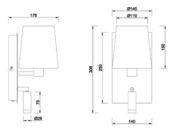 Trio Leuchten Wandleuchte MARRIOT Gold Mit Schwenkbarem Leselicht & Stoffschirm Rund Schwarz 14 Trio Leuchten Wandleuchte MARRIOT Gold Mit Schwenkbarem Leselicht & Stoffschirm Rund Schwarz -Globo Store wandleuchte marriot gold mit schwenkbarem leselich 6