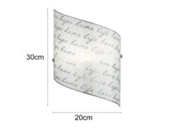 Trio Leuchten Wandleuchte SIGNA Mit Glasschirm & Signatur Dekor, Höhe 30cm 11 Trio Leuchten Wandleuchte SIGNA Mit Glasschirm & Signatur Dekor, Höhe 30cm -Globo Store wandleuchte signa mit glasschirm signatur dekor ho 2