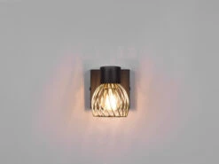 Reality Leuchten Wandstrahler ARDON Mit Gitter Lampenschirm In Gold, Höhe 16cm -Globo Store wandstrahler ardon mit gitter lampenschirm in gold 5