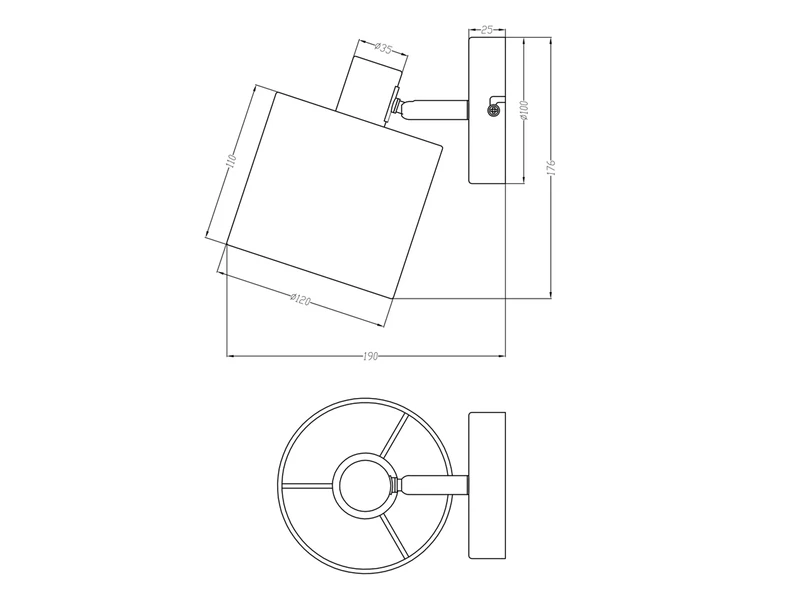 Reality Leuchten Wandstrahler TOMMY 1 Flammig Metall Mit Stoffschirm In Schwarz/Gold Ø12cm 4 Reality Leuchten Wandstrahler TOMMY 1 Flammig Metall Mit Stoffschirm In Schwarz/Gold Ø12cm – Bild 4