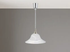 Trio Leuchten Zugpendelleuchte VIOLA Glas Weiß, Höhenverstellbar, Ø 39cm, Silber -Globo Store zugpendelleuchte viola glas weiss hoehenverstellba 2