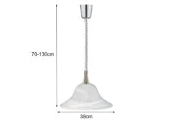 Trio Leuchten Zugpendelleuchte VIOLA Glas Weiß, Höhenverstellbar, Ø 39cm, Silber -Globo Store zugpendelleuchte viola glas weiss hoehenverstellba 3